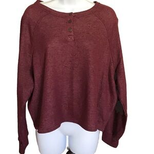 Honeydew Loungewear Top NWOT Size S Burgundy #Cozy #cabincore #Camp